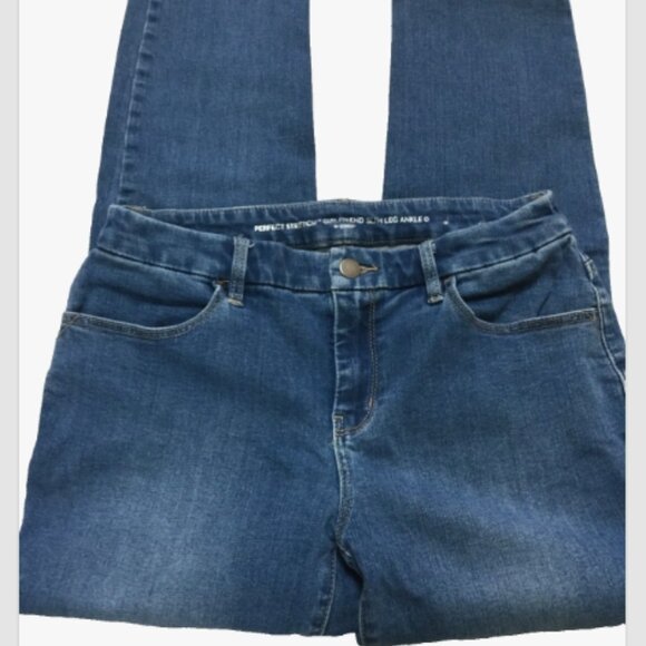 Chico's Siz 0 traditional Size 4 Perfect Stretch Girlfriend Ankle Jeans Slim Leg - Picture 4 of 7